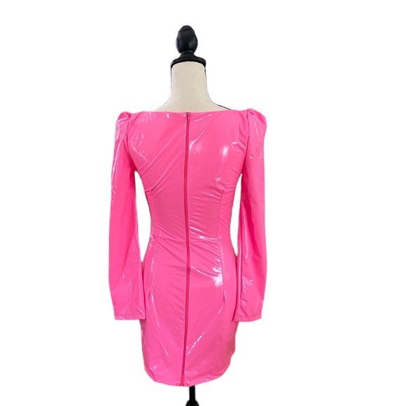 PU Long Sleeve Mini Dress - Picture 2 of 2